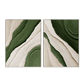 Verdant Flow Green Textured Abstract Painting Set Set of 2