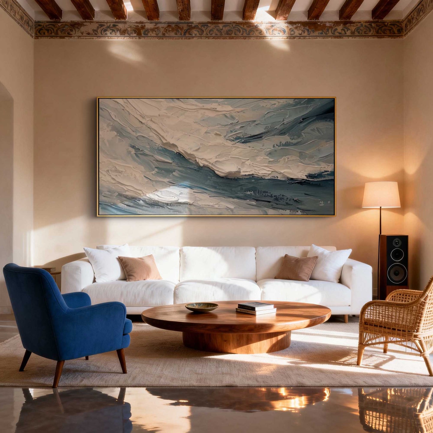 Ocean Crest Blue Wave Painting