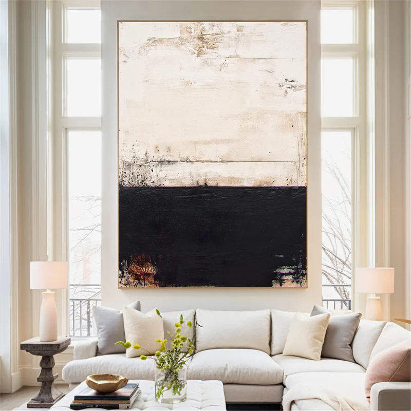 Silent Divide Minimalist Abstract Painting