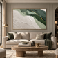 Verdant Ridge Textured Abstract Painting