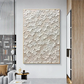 Whisper Bloom White Floral Textured Painting