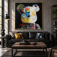 Neon Mind Graffiti Abstract Portrait Painting