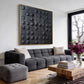 Charcoal 3D Dots Abstract Painting