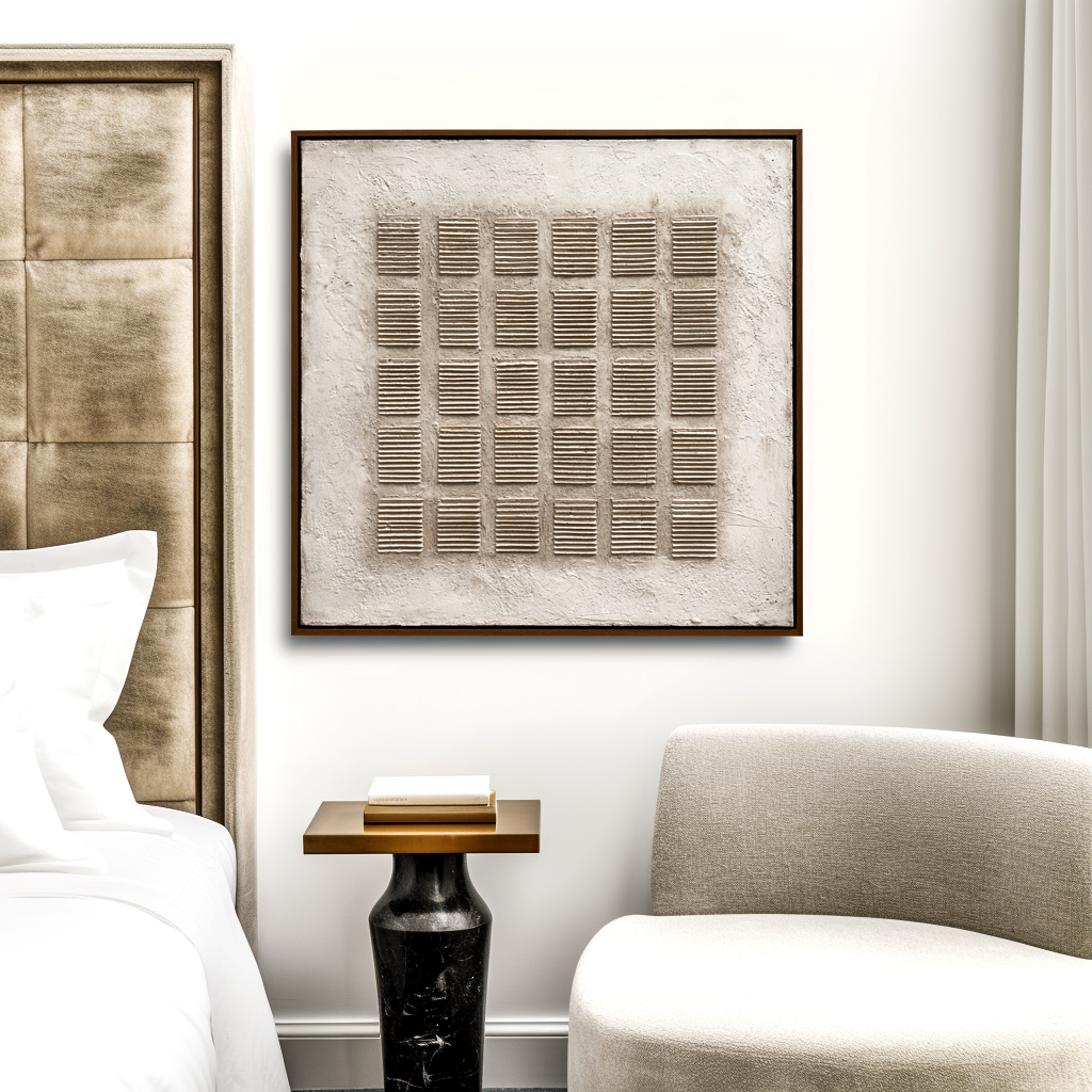 Wabi Sabi Textured Square Art #ART91