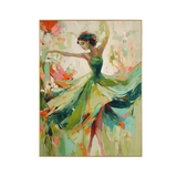 Emerald Bloom Ballerina Impressionist Painting