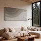 Soft Gray Wave Abstract Painting