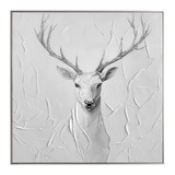 Silent Grace Deer Textured Painting #AR013