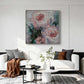 Blush Rose Impasto Floral Painting