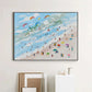 Azure Surf-Textured Beach Painting