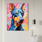 Bold Gaze Colorful Doberman Painting