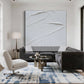 Pure White Swirl Impasto Painting