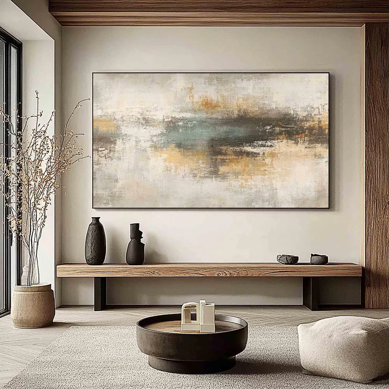 Horizon Mist Abstract Painting
