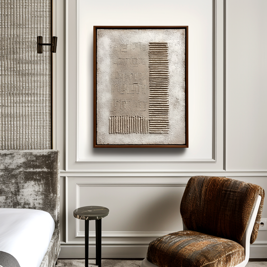 Wabi Sabi Geometric Relief Art #ART95