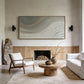 Soft Gray Wave Abstract Painting