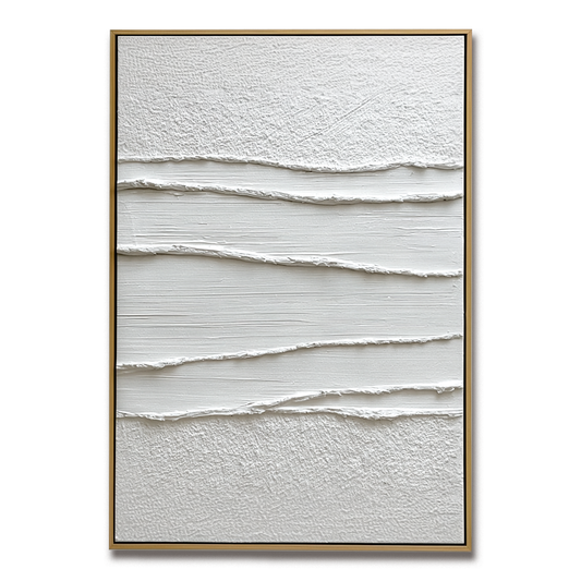 White Minimalist Textured Painting #ART96