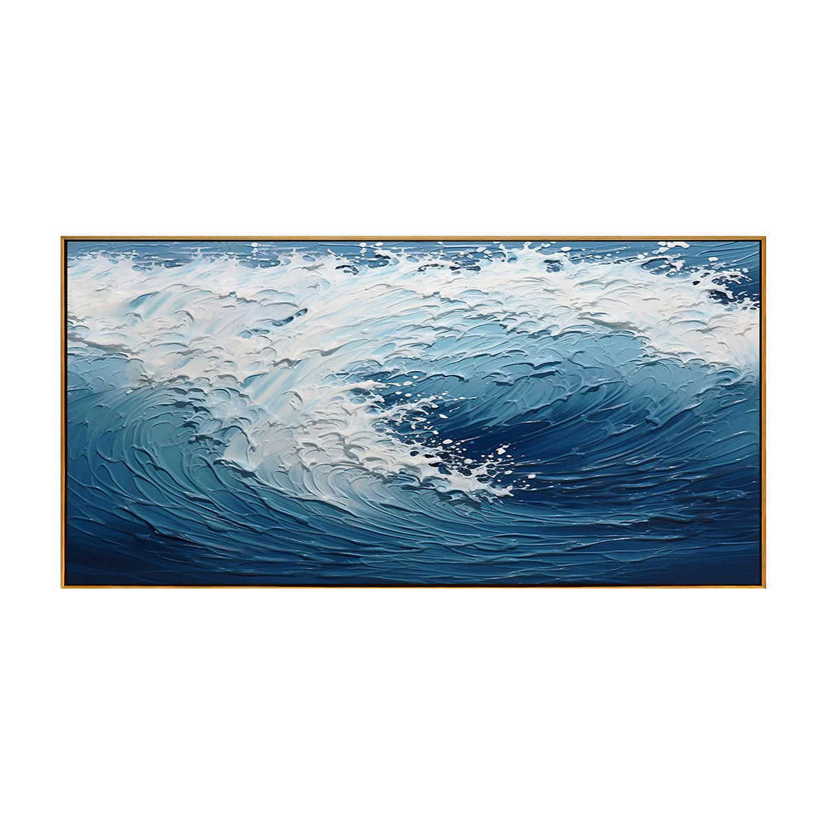 Azure Surge Ocean Painting