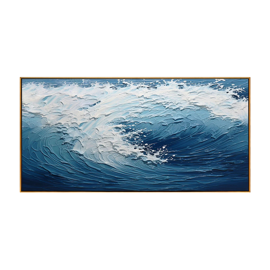 Azure Surge Ocean Painting