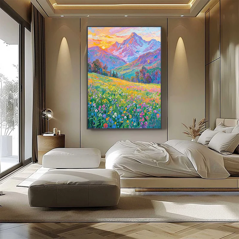 Radiant Peaks Landscape Painting