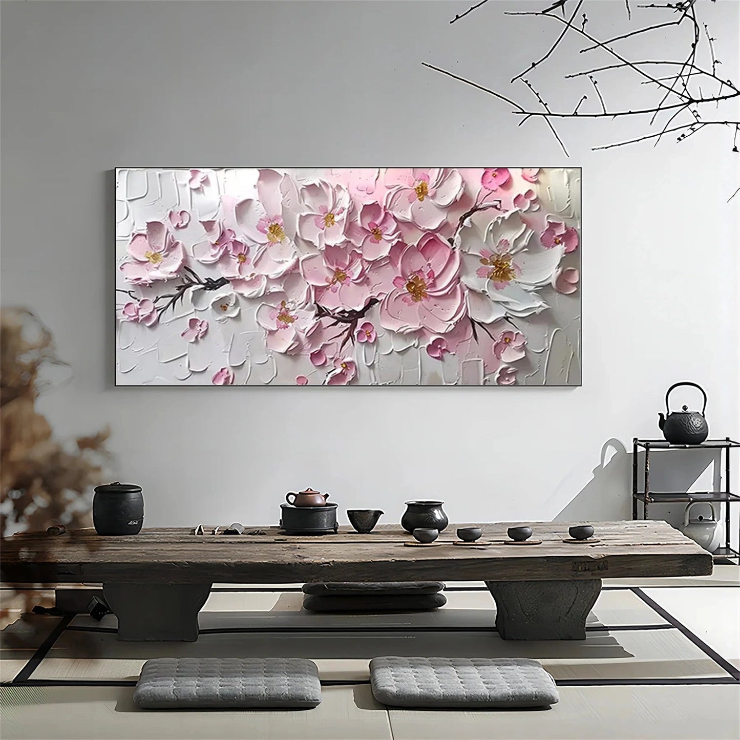 Soft Sakura Blush Floral Painting