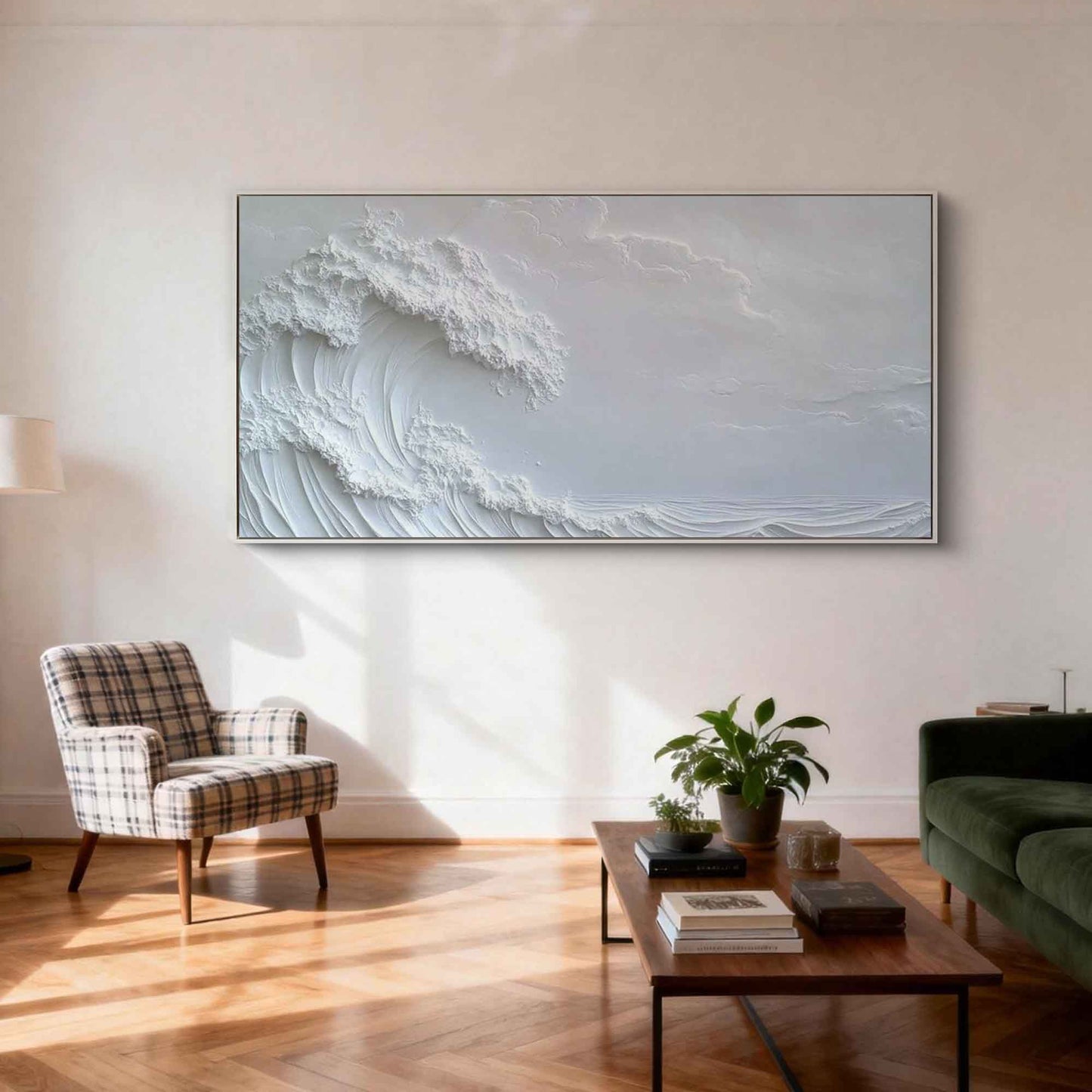 Serene Wave 3D Textured Canvas Art