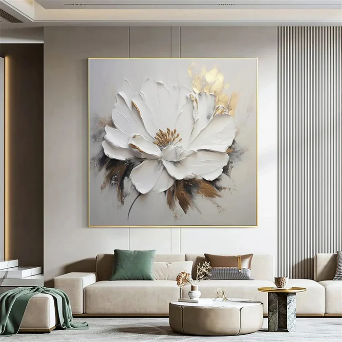 Golden Petal Elegance Painting
