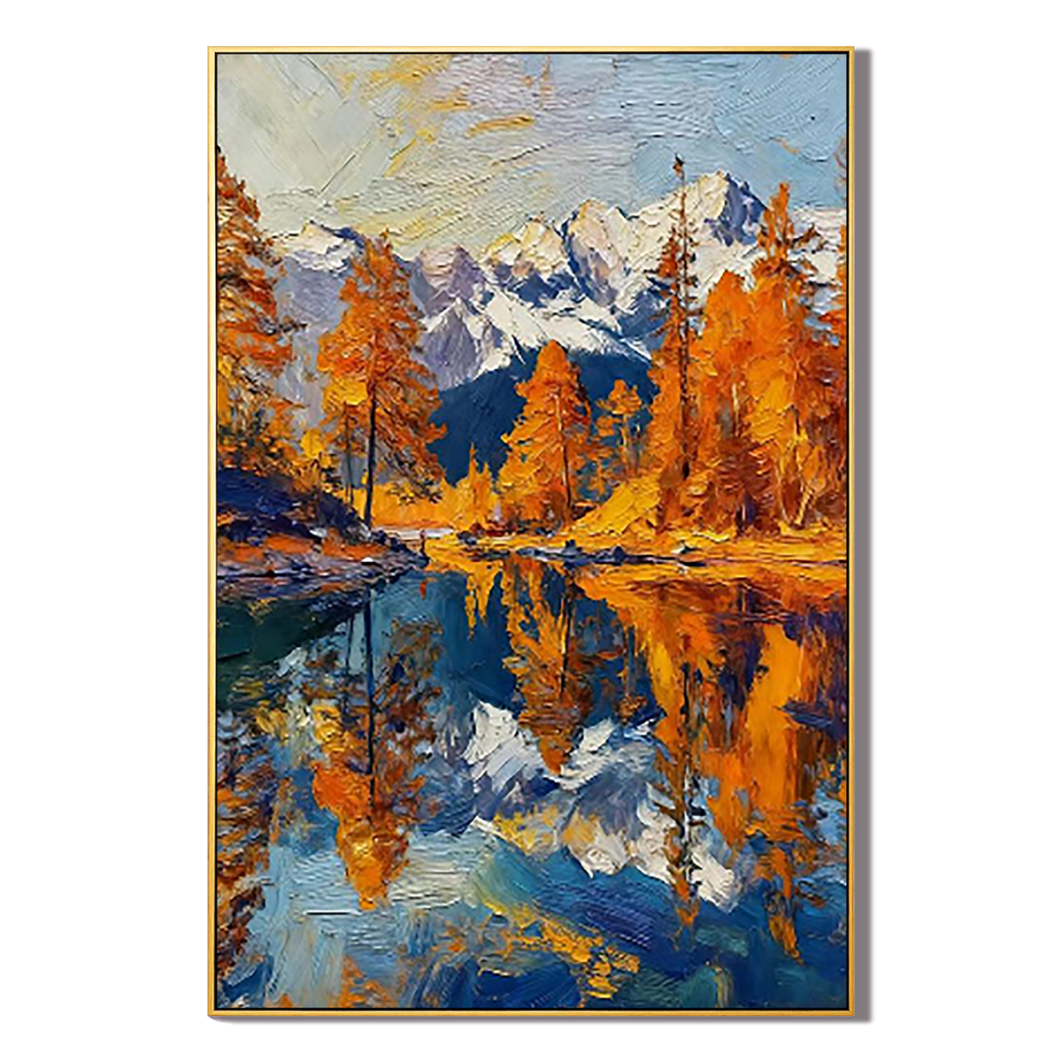 Alpine Ember Autumn Landscape Painting