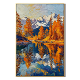 Alpine Ember Autumn Landscape Painting