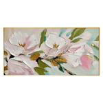 Soft Pink Magnolia Textured Painting