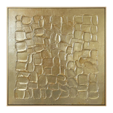Golden Stone Rhythm Abstract Relief Painting #M6959
