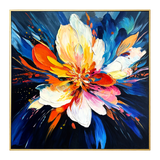 Cosmic Bloom Abstract Impasto Floral Painting