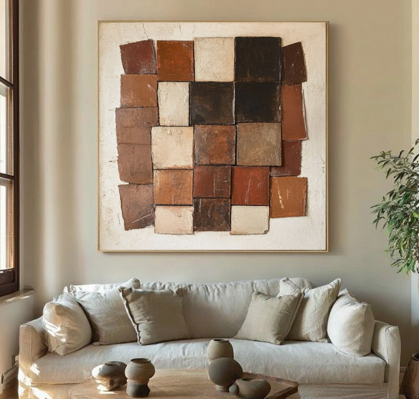 Earthbound Mosaic Abstract Painting