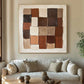 Sienna Mosaic Grid Abstract Painting