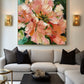 Sunlit Peach Bloom Floral Painting