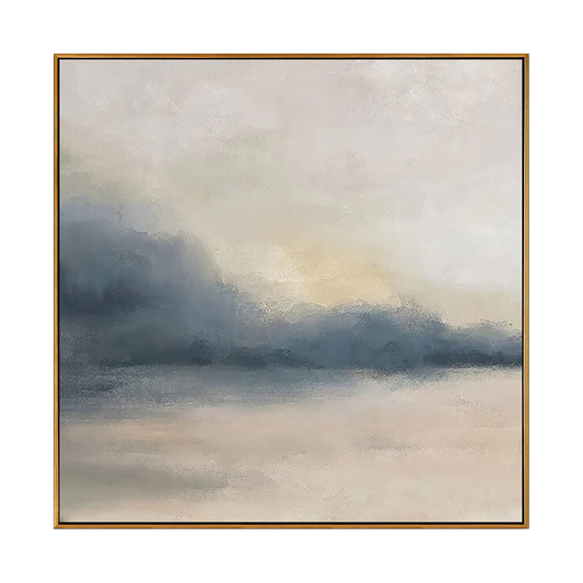Misty Horizon Landscape Painting