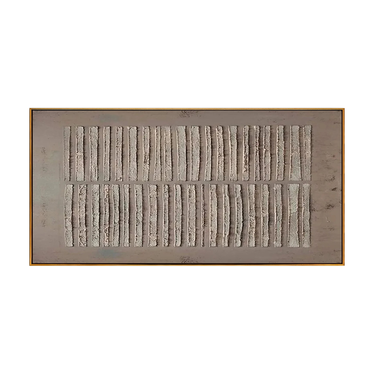 Warm Grey Ridged Minimalist Abstract Painting