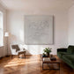 White Leaf Impasto Abstract Painting