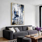 Blue Gold Glimpse Abstract Canvas Art