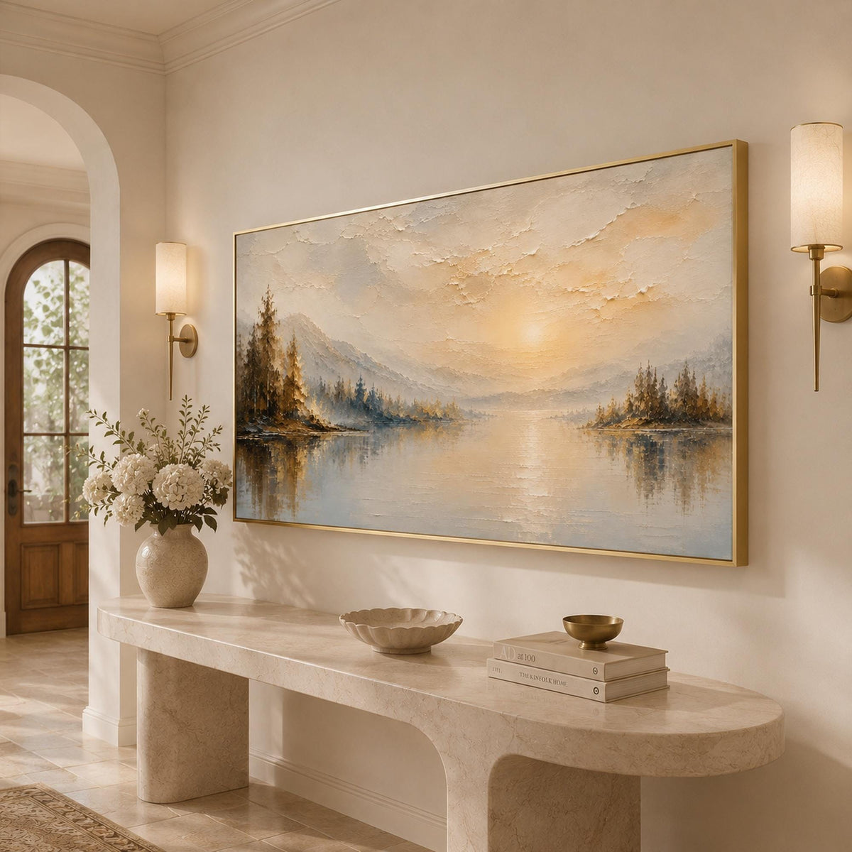 Amber Hush Lake Landscape Painting