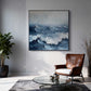 Tempest Blue Ocean Impasto Painting