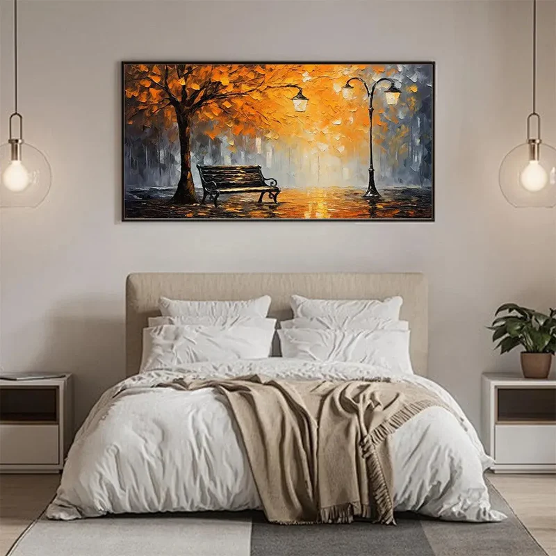 Autumn Park Night Painting