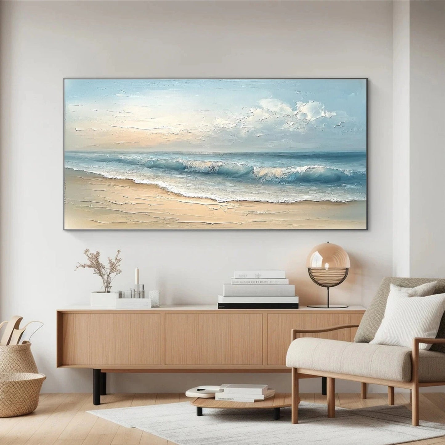 Golden Horizon-Beach Seascape Painting