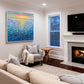 Sunlit Ripple Ocean Impasto Oil Painting