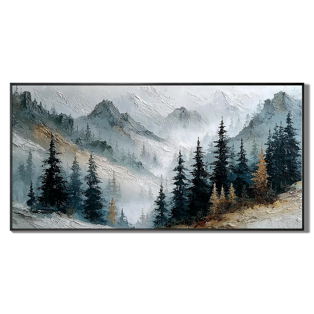 Silent Ridge Misty Mountain Painting