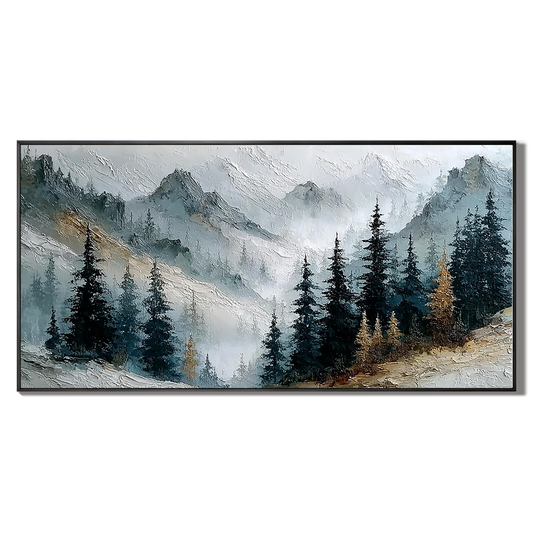Silent Ridge Misty Mountain Painting