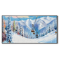 Winter Ski Resort Painting