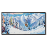 Winter Ski Resort Painting