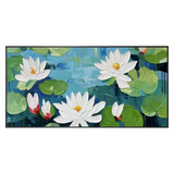 White Lotus Textured Painting