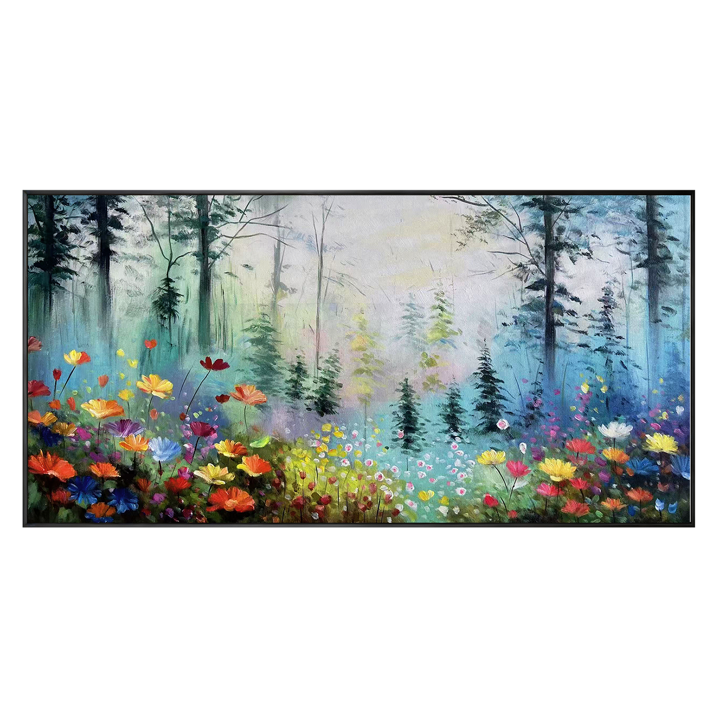 Whispering Woodland Garden Abstract Painting