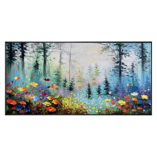 Whispering Woodland Garden Abstract Painting