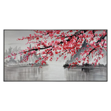 Red Plum Blossom Landscape Painting